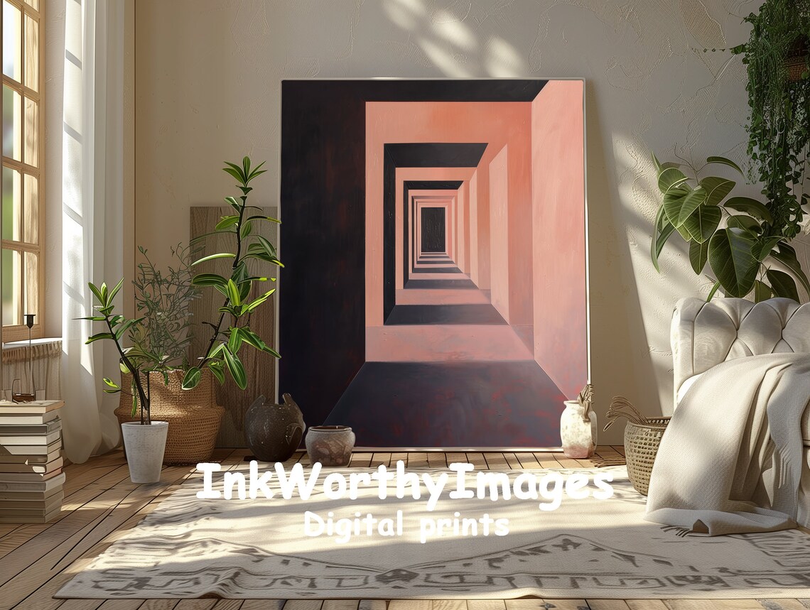 Abstract Geometric Tunnel, Minimalist Depth Illusion - Image 4
