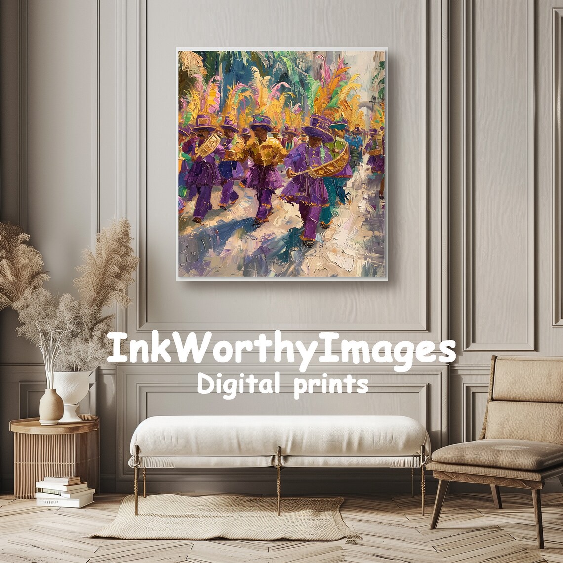 Carnival Parade Painting, Festive Street Art - Image 6