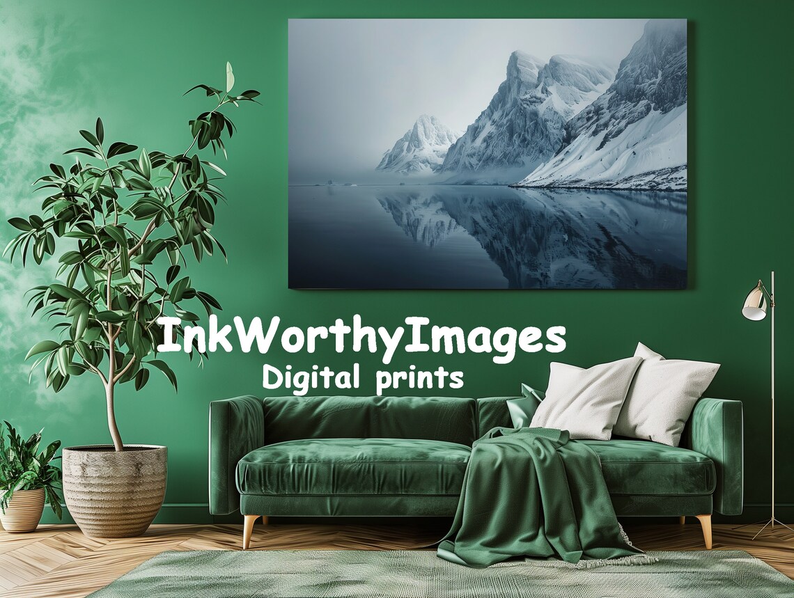 Serene Arctic Landscape Painting, Nordic Nature - Image 3
