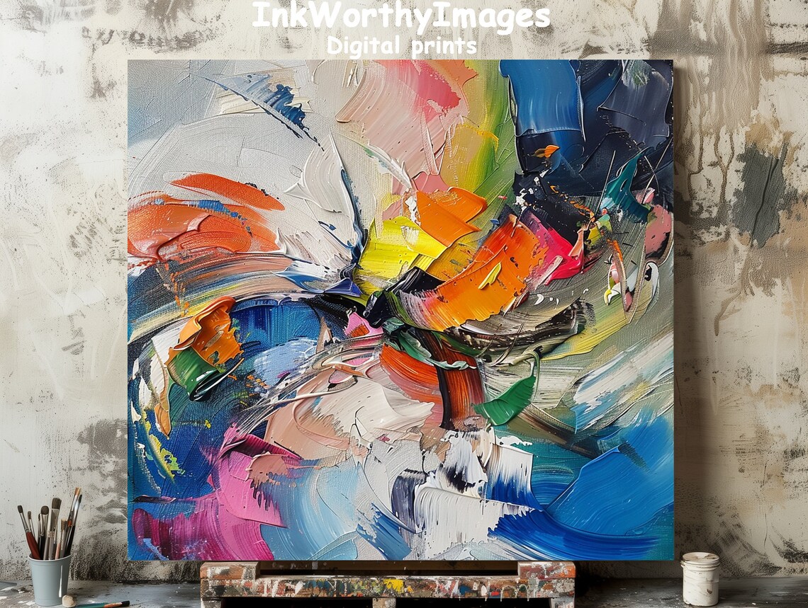 Vibrant Abstract Color Splash, Modern Decor