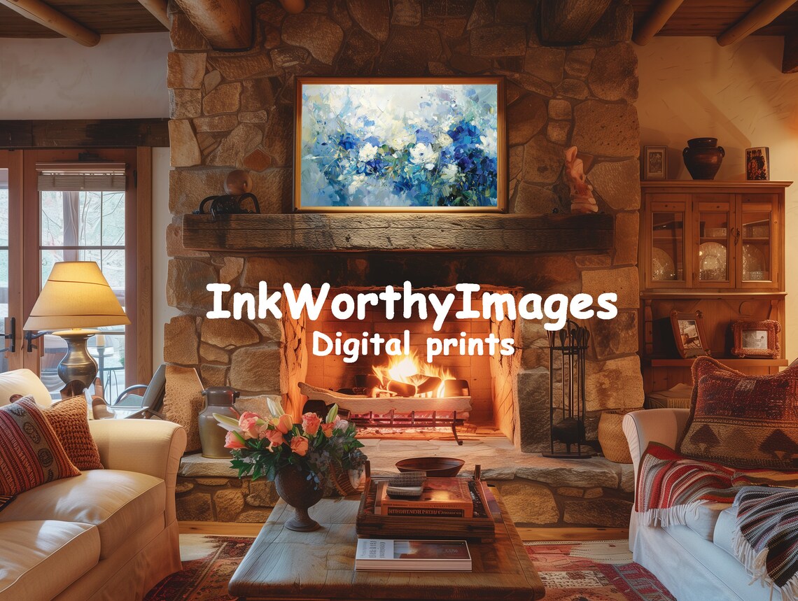 Abstract Floral Painting, Modern Botanical Decor - Image 3
