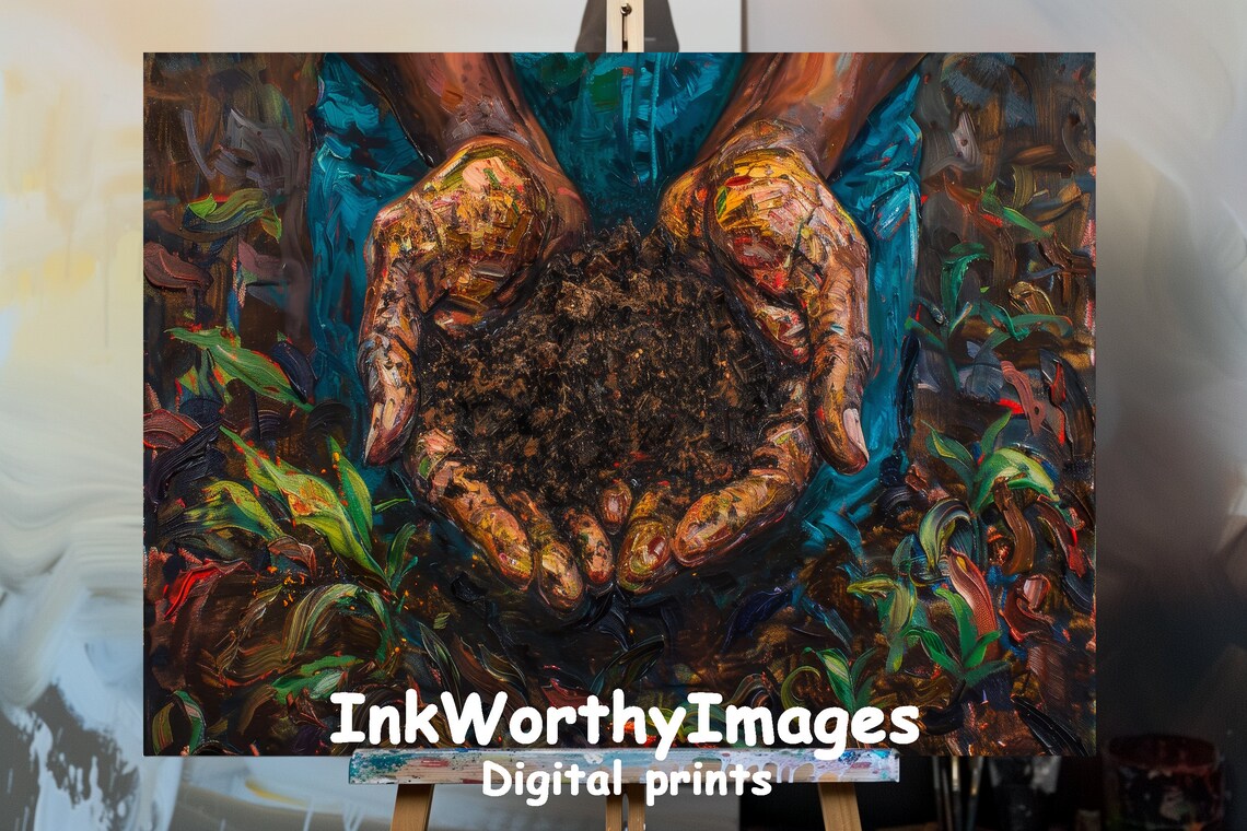 Hands Holding Earth, Symbol Of Growth And Nature