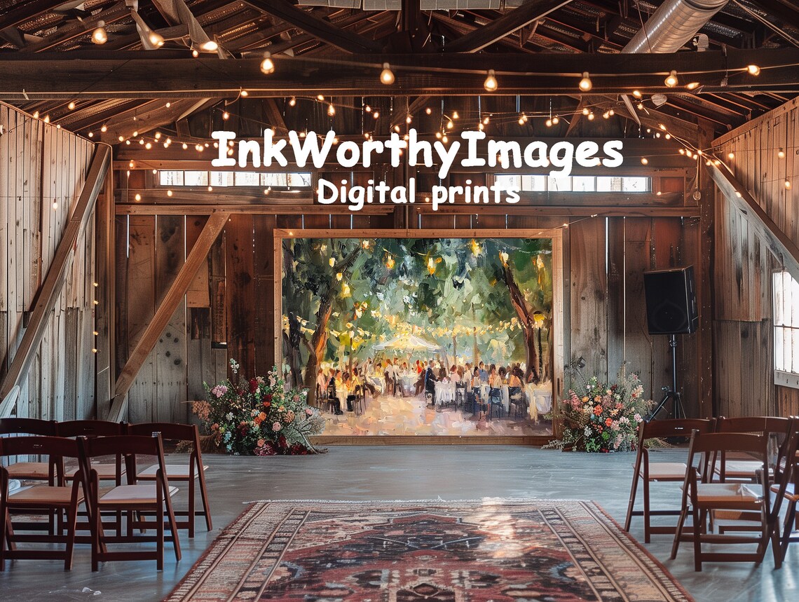 Outdoor Garden Party Enchanted Evening Lights Art Print - Image 6