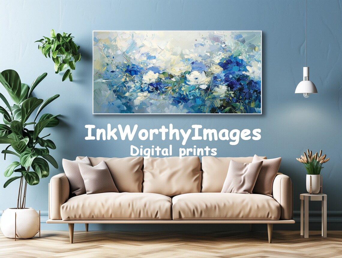 Abstract Floral Painting, Modern Botanical Decor - Image 4