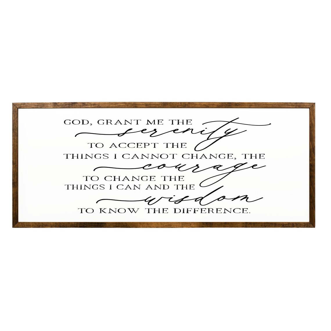 God Grant Me The Serenity Prayer Wood Framed Inspirational Sign Wall Art - Image 2