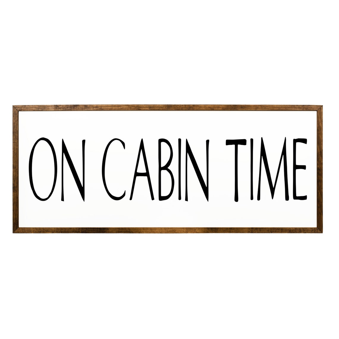 On Cabin Time Rustic Farmhouse Cabin Decor Wood Wall Sign Poster - Image 2