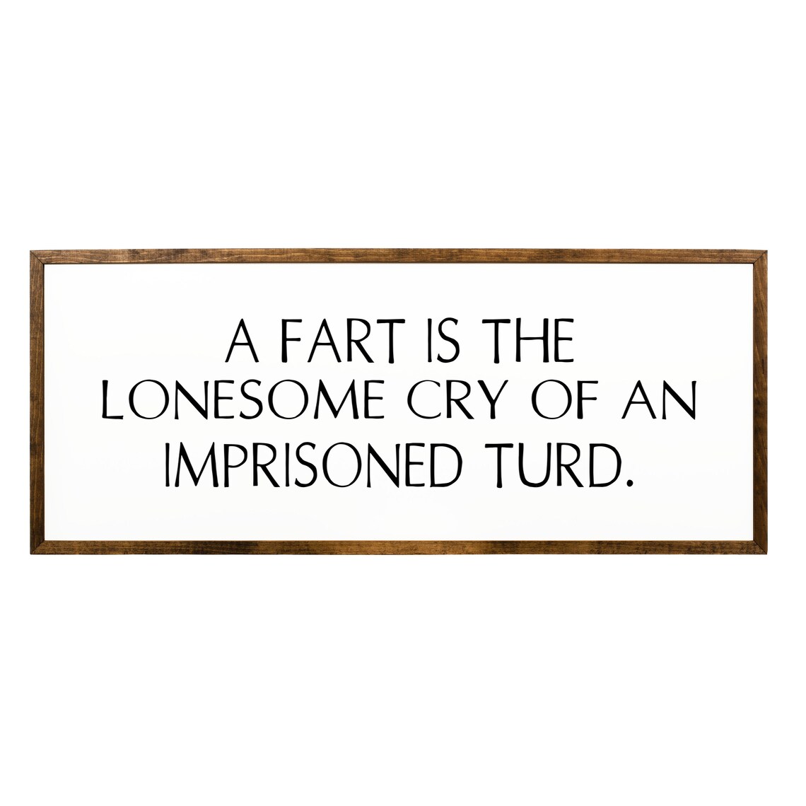 Funny Bathroom Quote Wood Sign Farmhouse Toilet Humor Wall Poster - Image 2