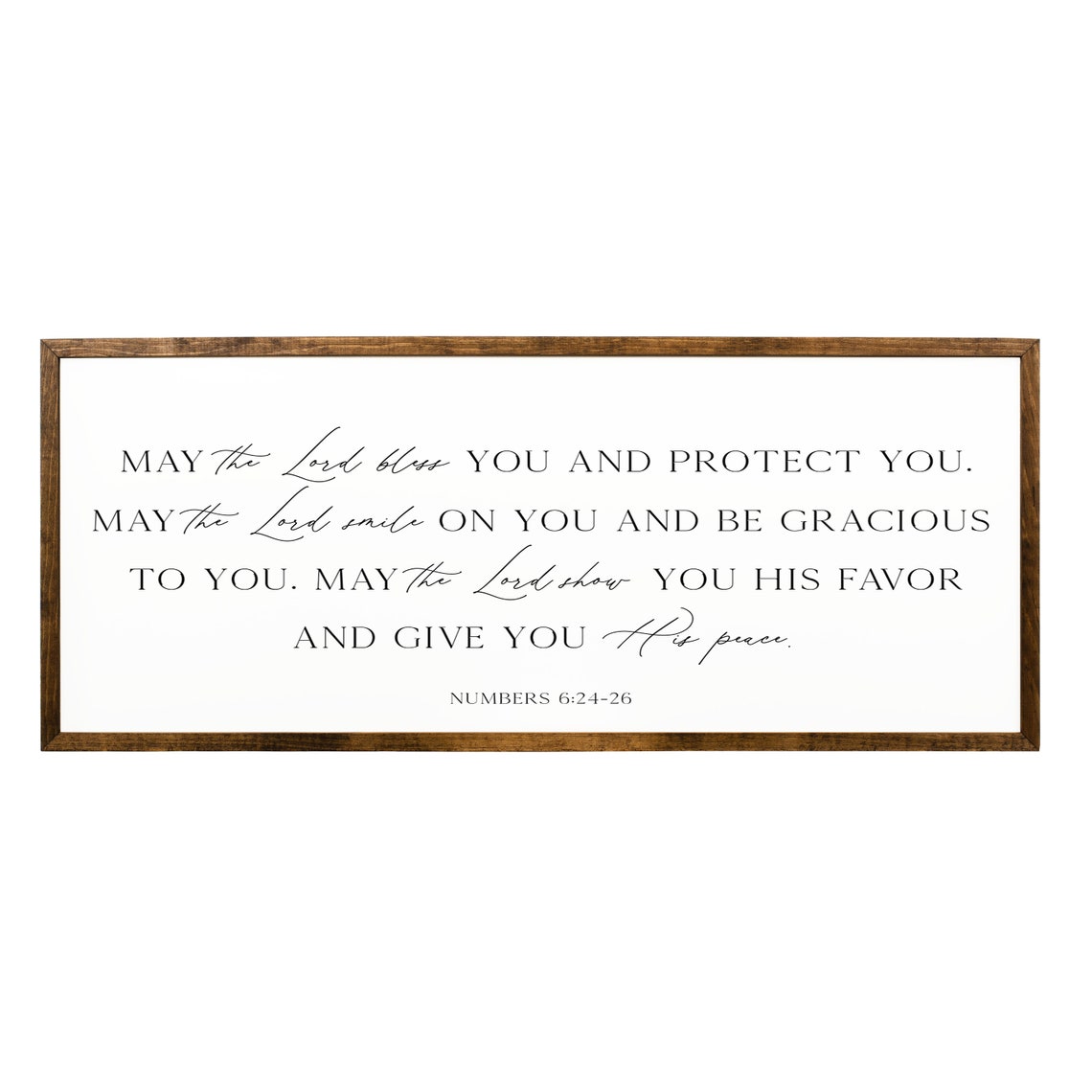 Numbers 6 24 26 May The Lord Bless You And Keep You Sign Wall Poster - Image 2