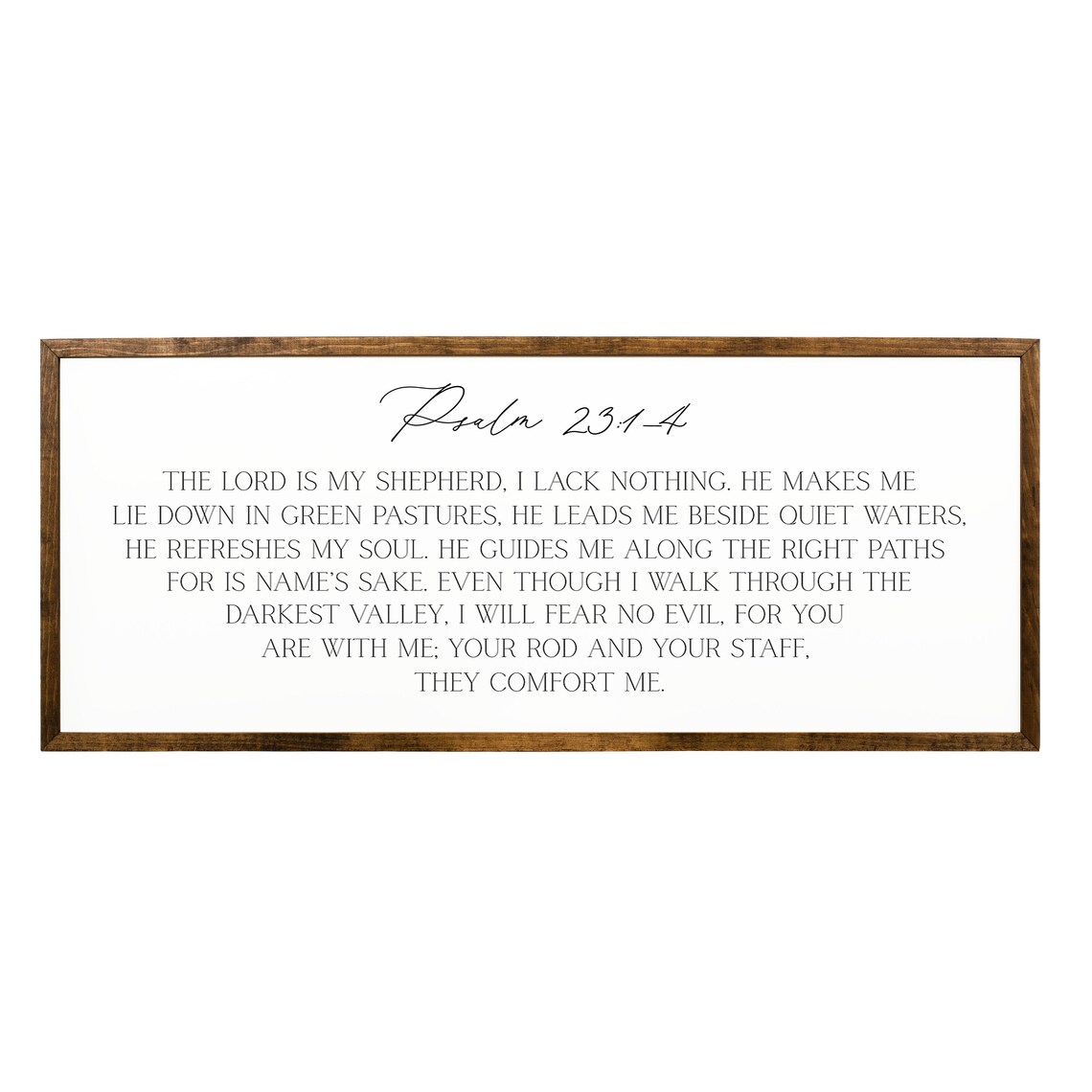 Psalm 23 The Lord Is My Shepherd Christian Scripture Wood Sign Wall Art - Image 2