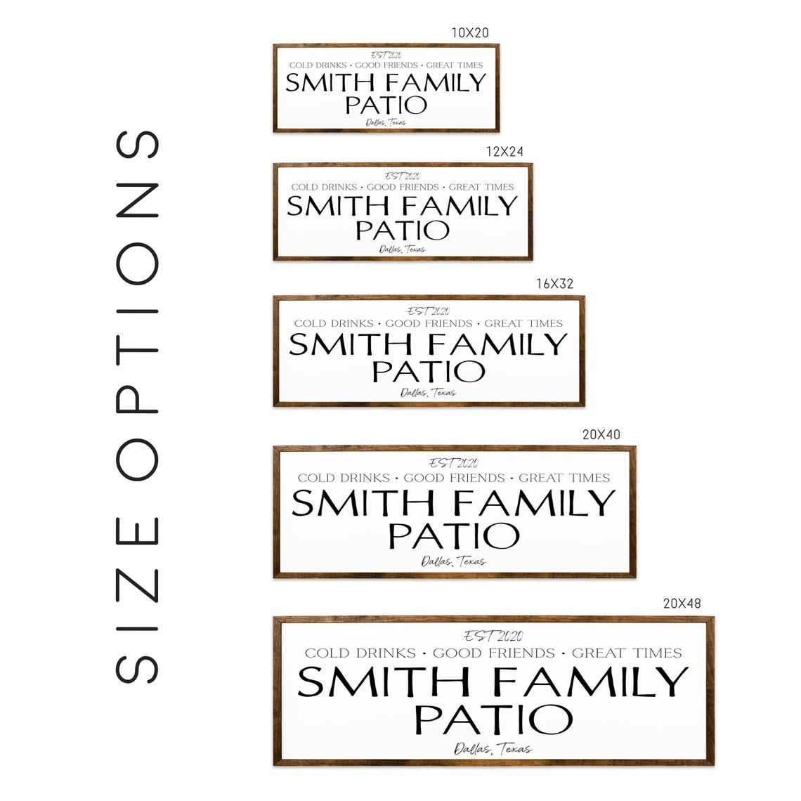 Smith Family Patio Cold Drinks Good Friends Great Times Sign Poster - Image 2