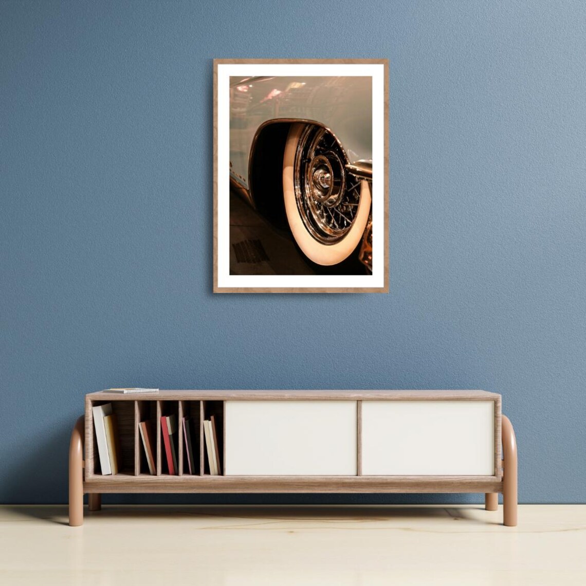 Classic Car Wheel With Whitewall Tire, Vintage Print - Image 5