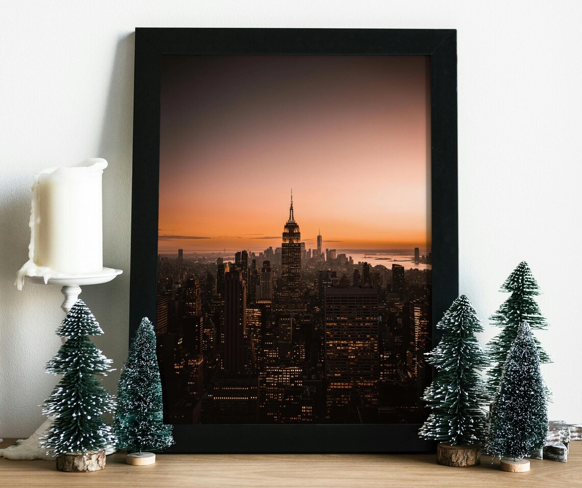 New York Skyline At Sunset, Cityscape Photography - Image 4