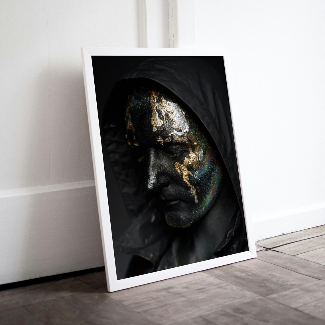Dark Hooded Figure With Gold Accents, Mystical - Image 6