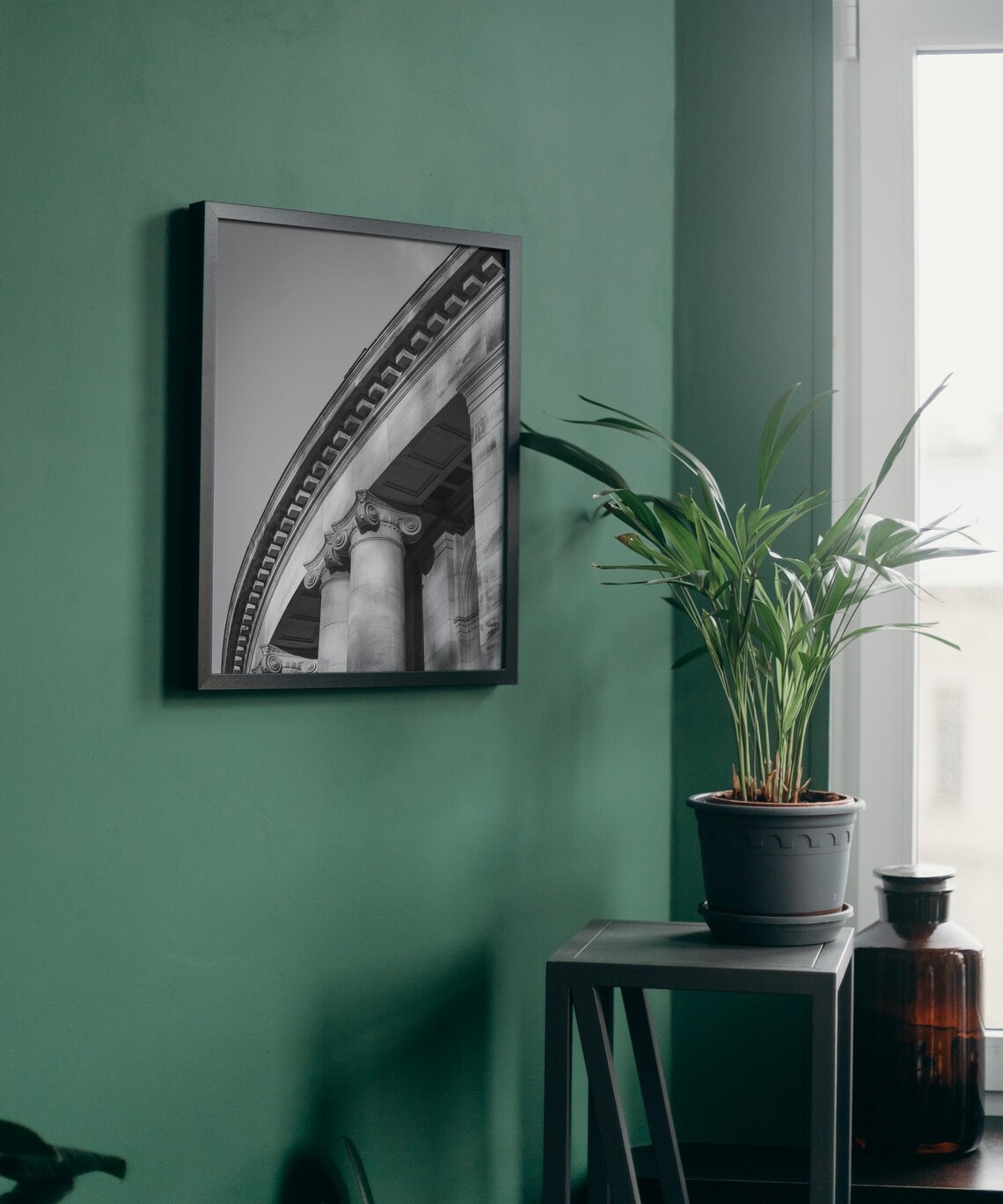 Monochrome Architectural Ionic Columns Art Print - Image 3