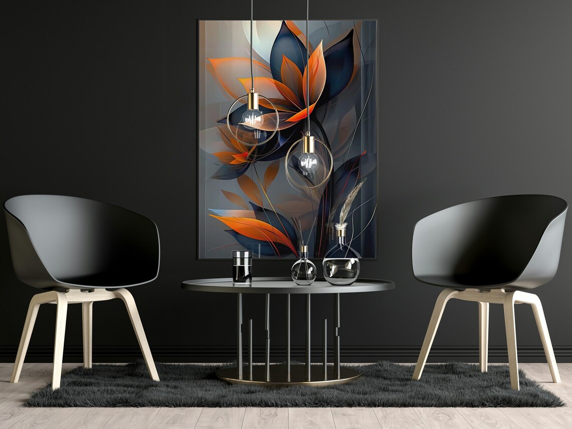 Ethereal Bloom Abstract Flower Art Print - Image 4
