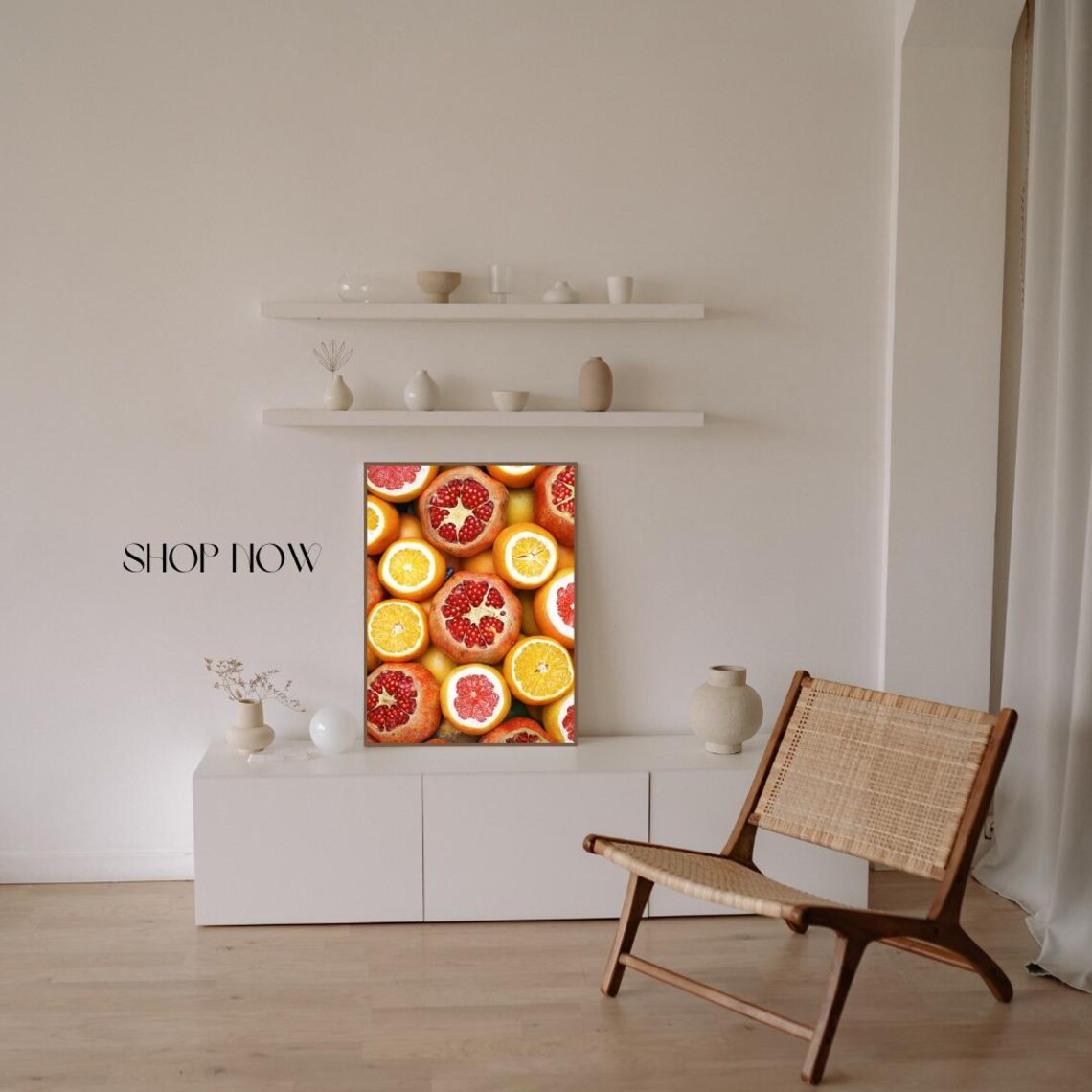 Citrus Pomegranate Art Print, Kitchen Dining Room - Image 2