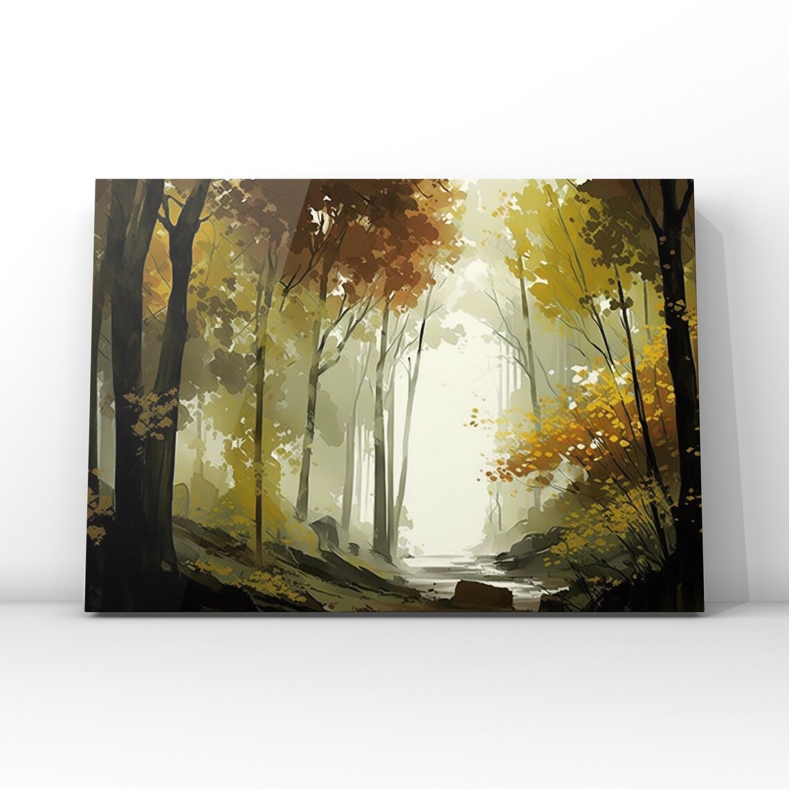 Awesome Forest Flat Design Fall Art Print