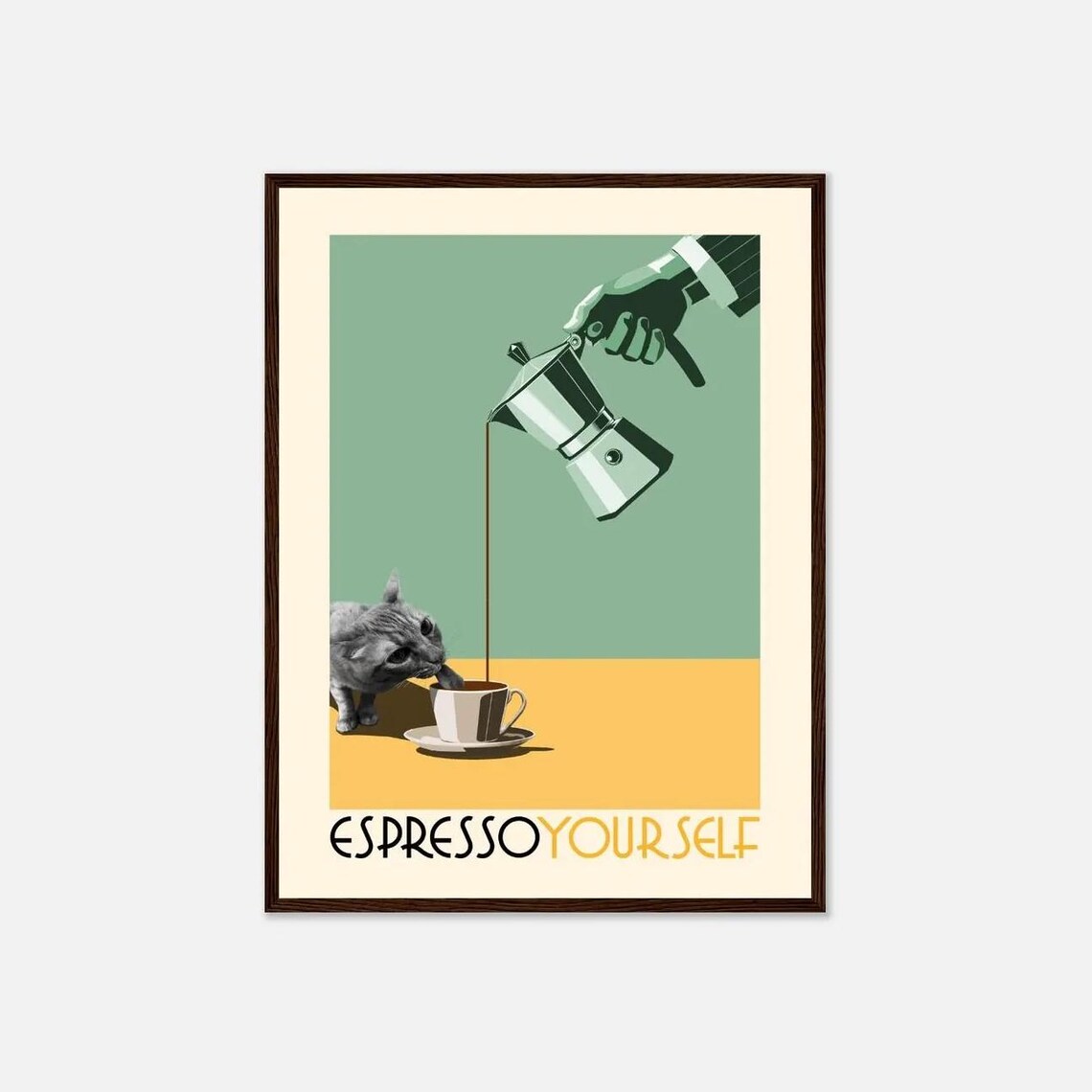 Coffee And Cat Funny Kitchen Housewarming Gift