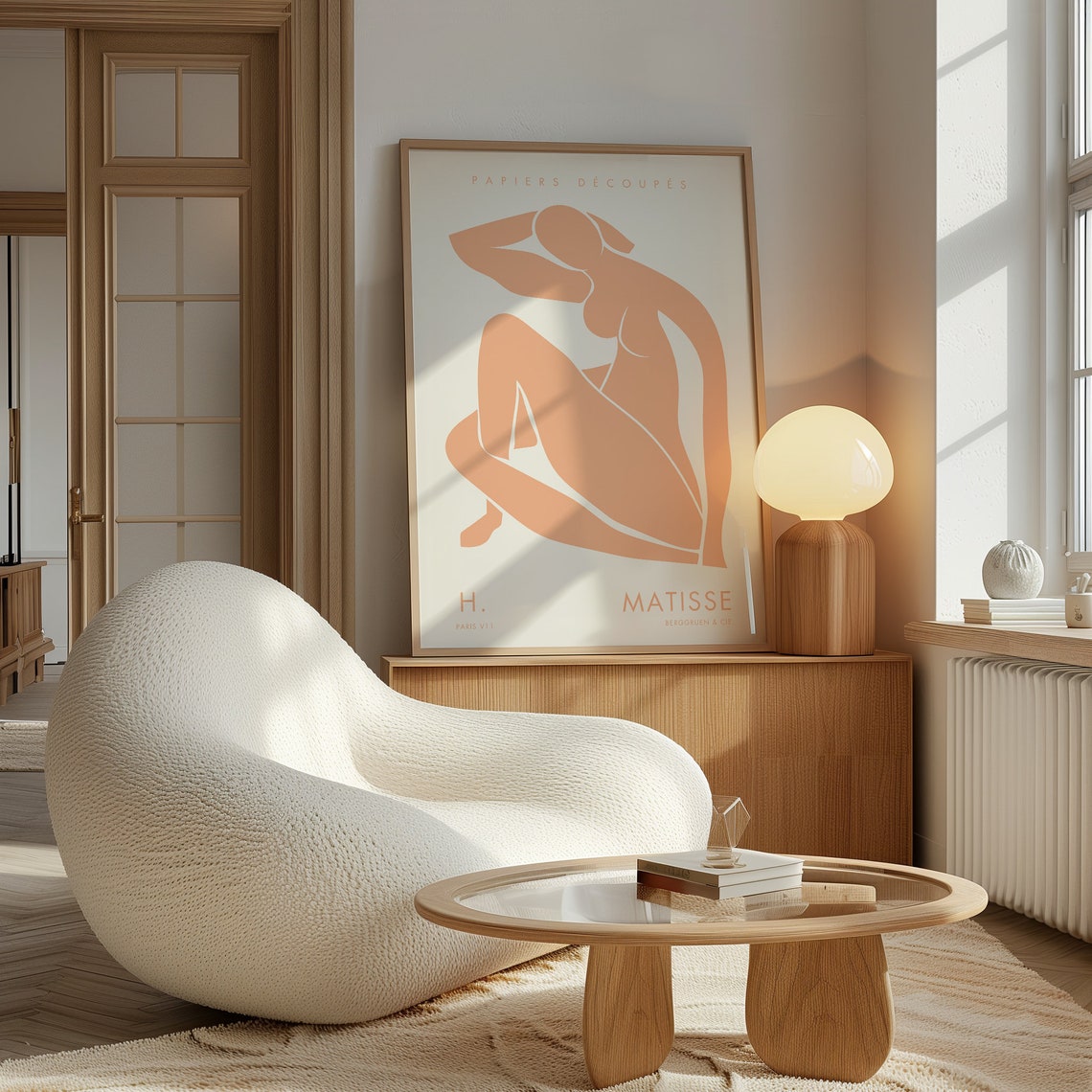 Matisse Peach Reclining Figure Papiers Decoupes Minimalist Poster - Image 4