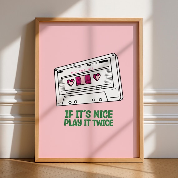 Cassette Mixtape Funky Music Art Print