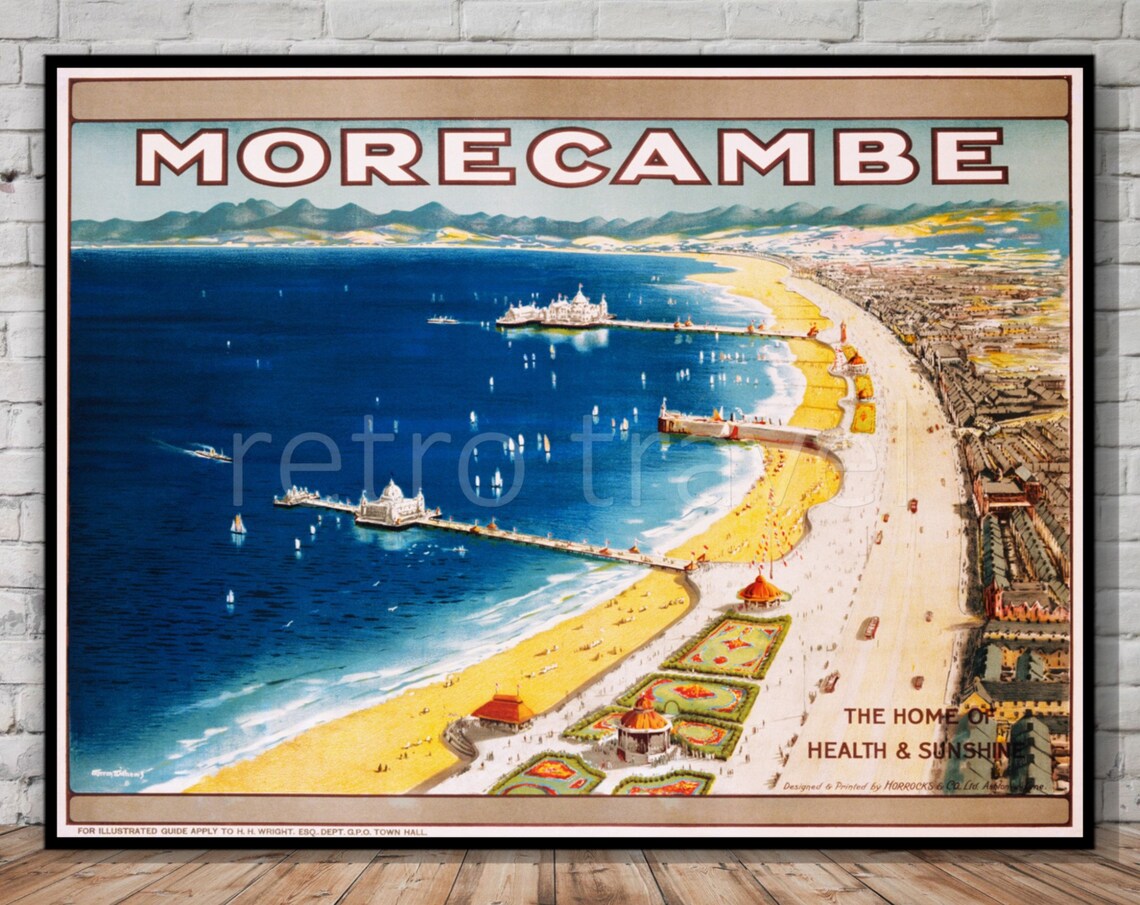 Morecambe Lancashire England Travel Poster