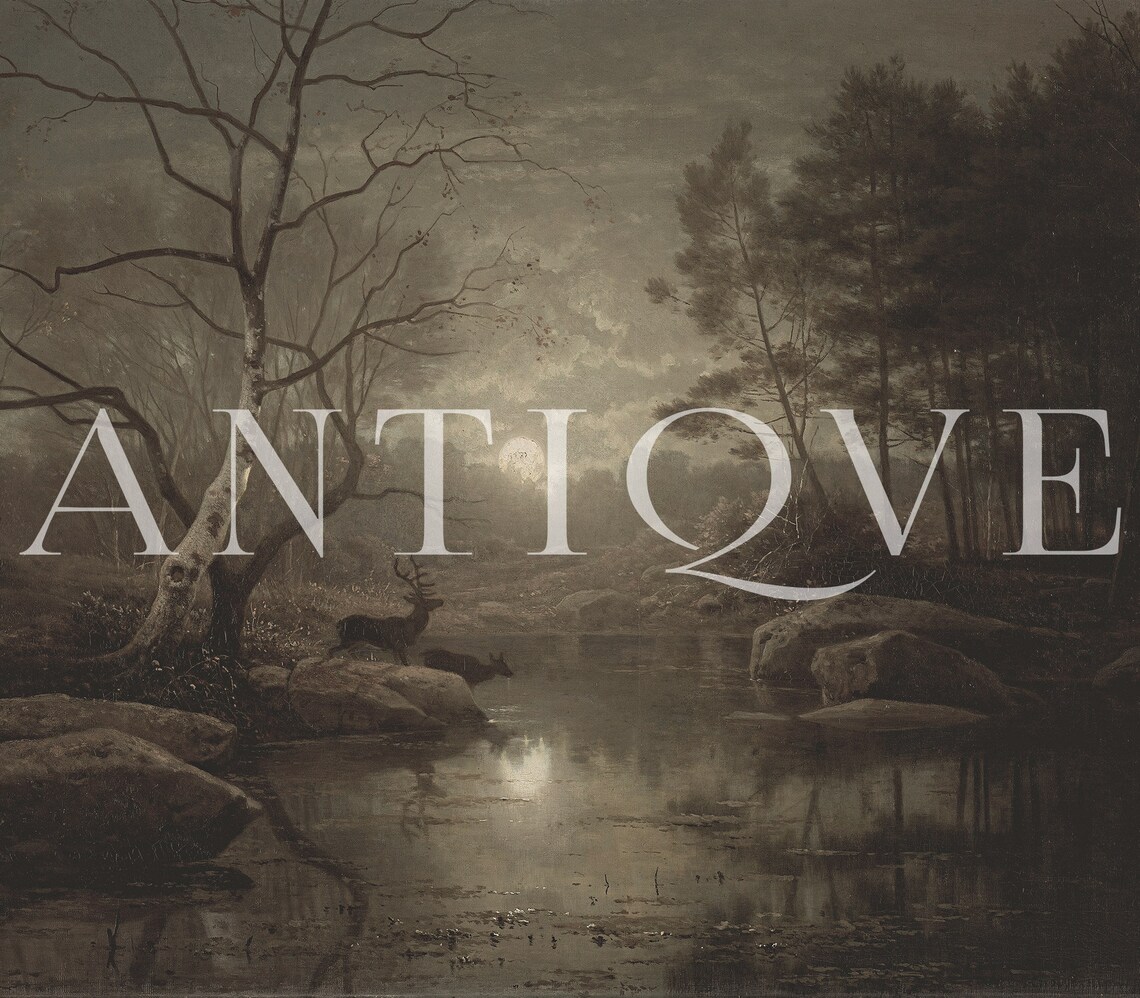 Moody Landscape Oil Painting, Dark Academia Art Print - Image 3