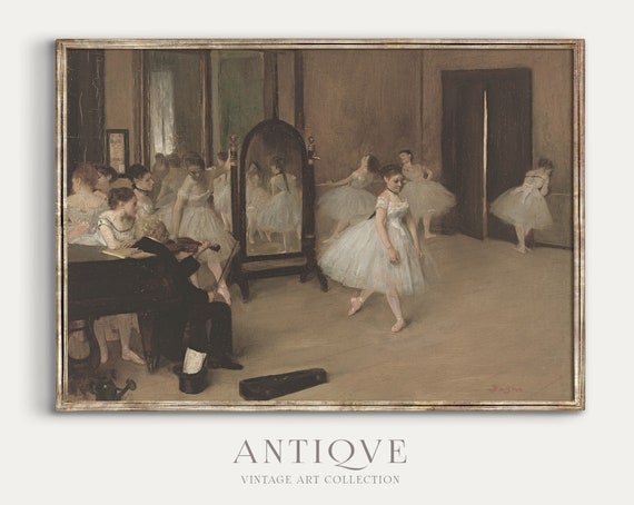 Vintage Ballet Painting Antique Print 166