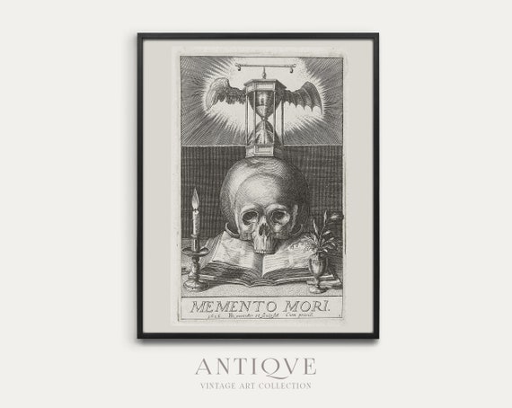 Skull And Book Sketch Dark Academia Gallery Wall 568