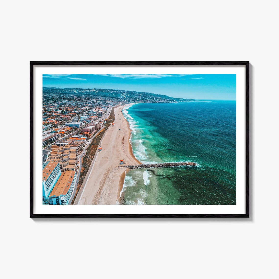 Redondo Beach Travel Street Map Poster Print