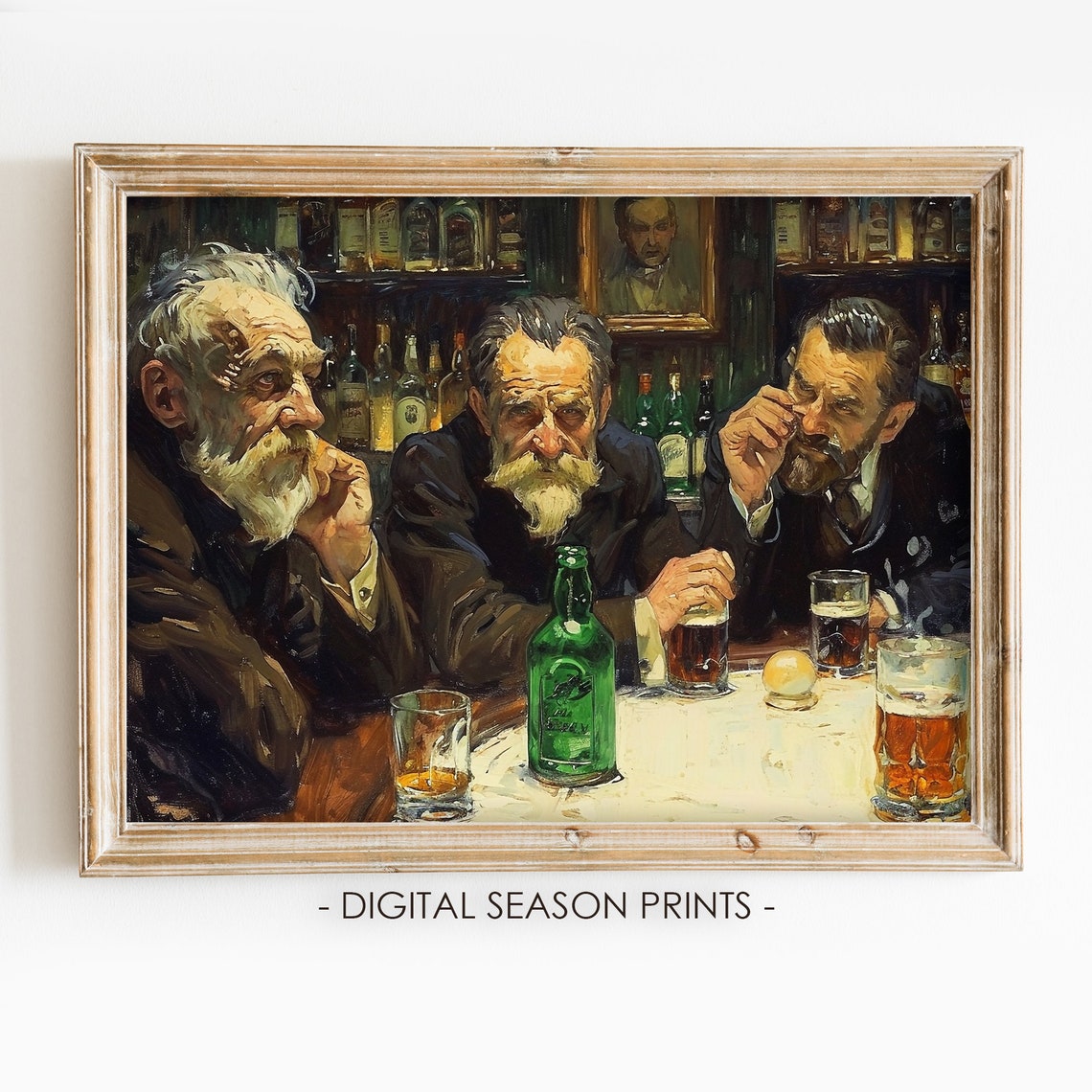 Irish Pub Print Dark Moody Art St Patricks Day Art Wall Art Ireland Wall Decor