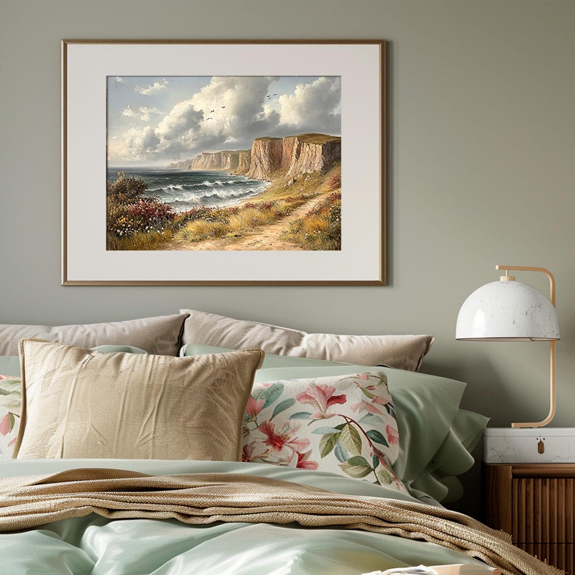Dramatic Sea Cliffs With Crashing Waves Coastal Landscape Poster - Image 3