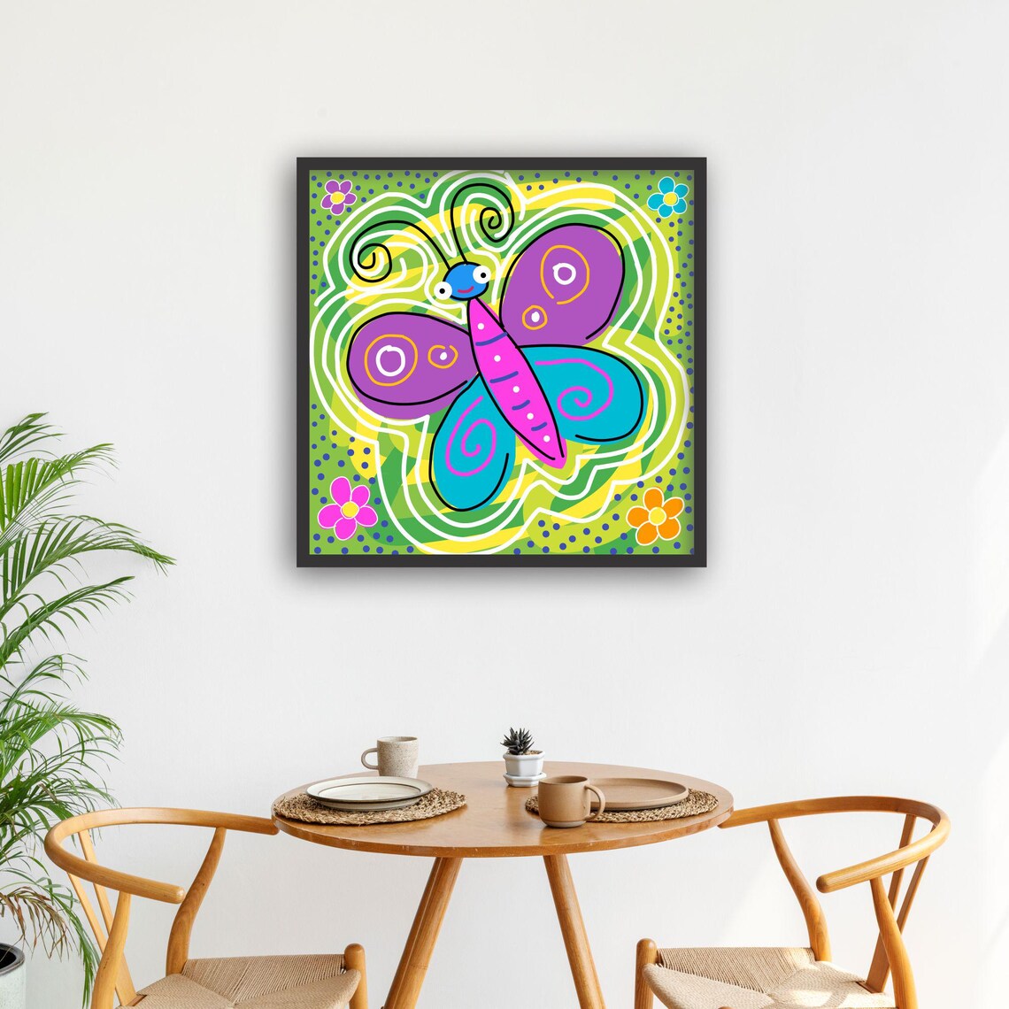 Butterfly Art, Whimsical Boho Kids Room Decor - Image 2