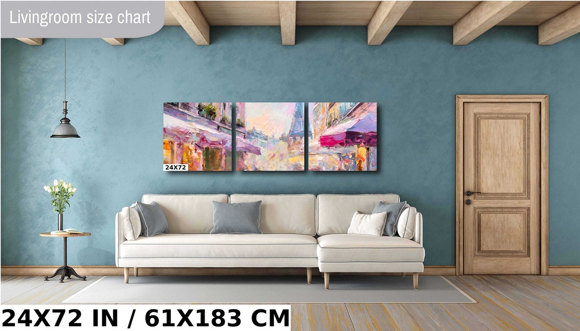 Paris Cafe Terrace With Eiffel Tower Pastel Impressionist Art Poster - Image 4