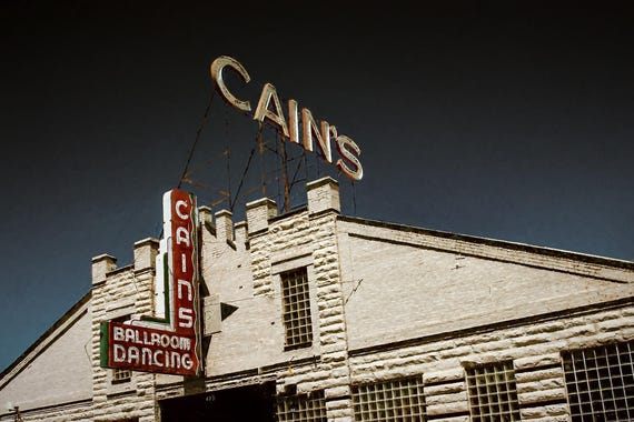 Tulsa Skyline and Cain's Ballroom Travel Poster
