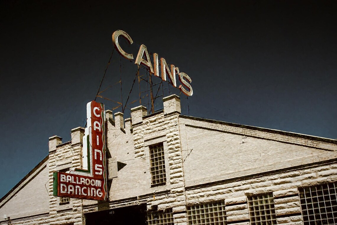 Tulsa Skyline and Cain's Ballroom Travel Poster