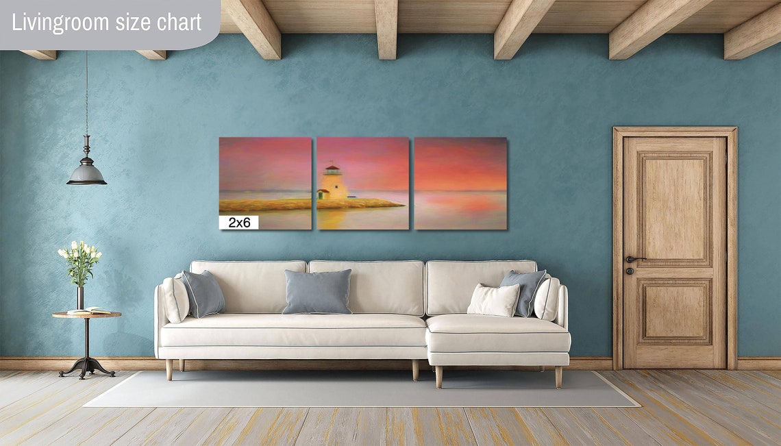Lake Hefner Lighthouse at Pink Sunset Oklahoma Painterly Poster - Image 3