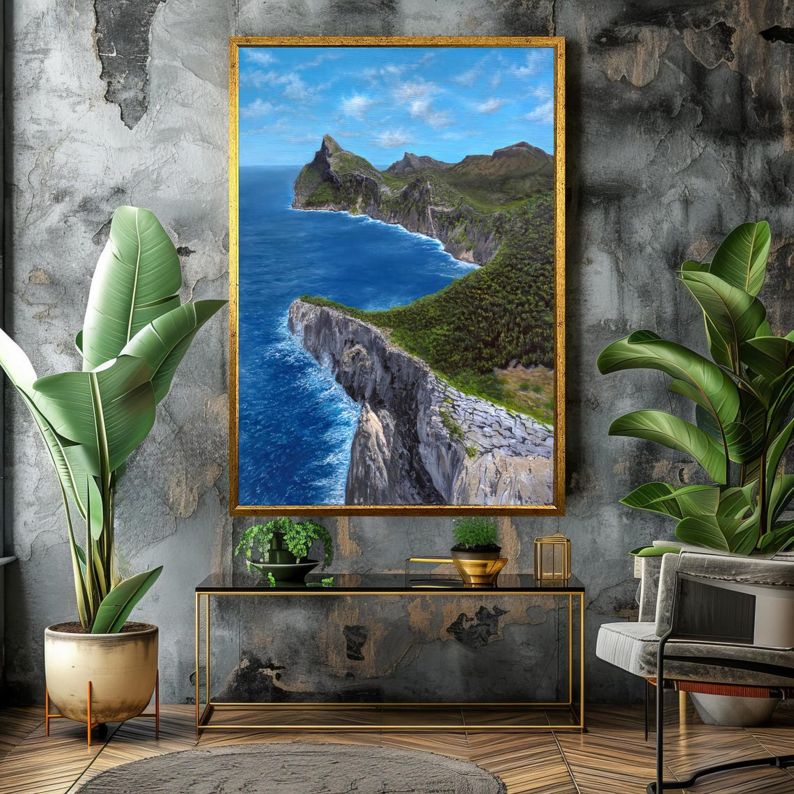 Dramatic Coastal Cliffs Majestic Ocean Landscape Nature Poster - Image 4
