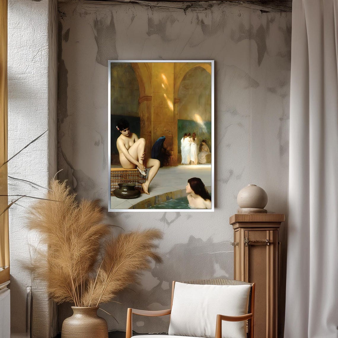 Jean-Leon Gerome Roman Bath Neoclassical Painting Art Poster - Image 3