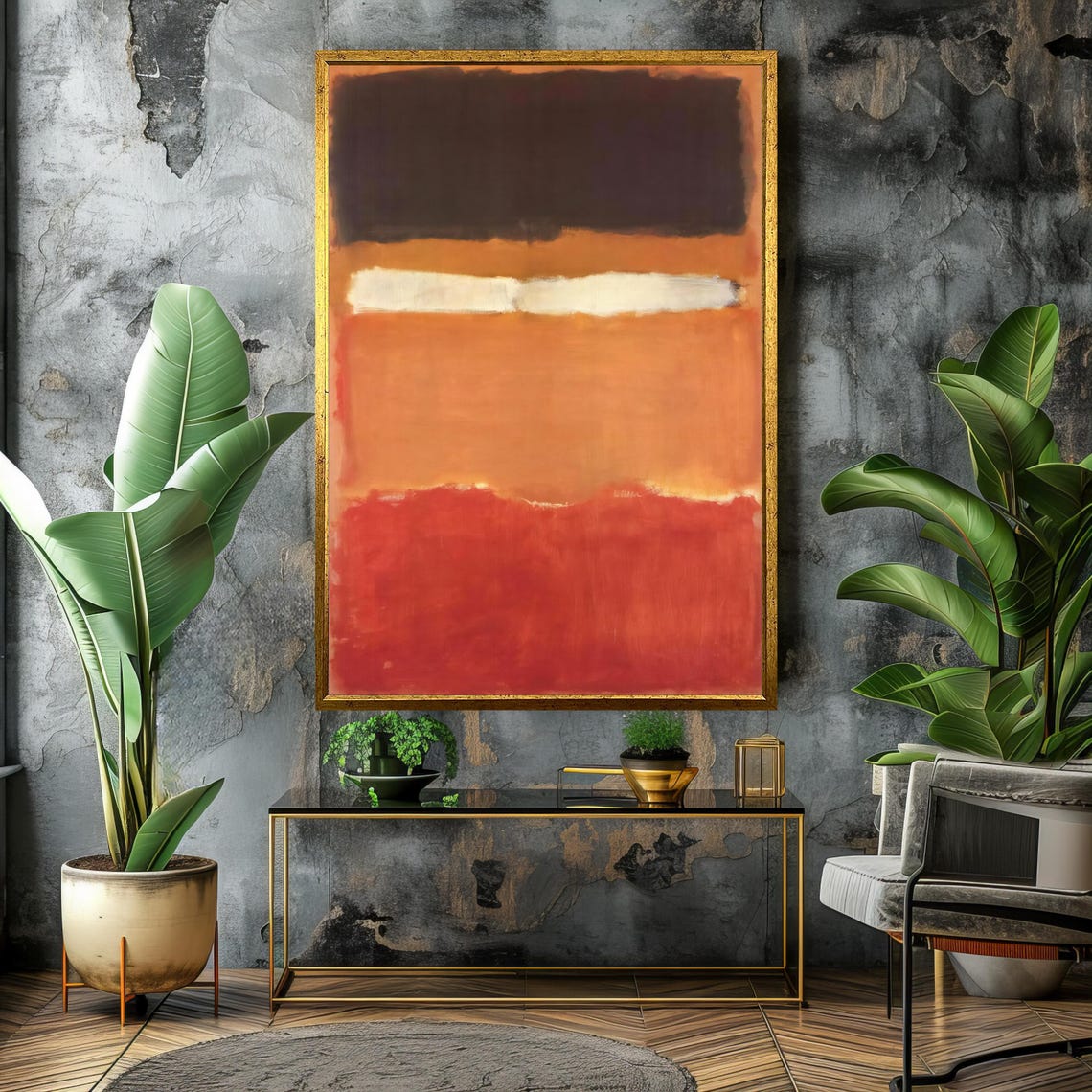 Mark Rothko Style Earthy Browns And Oranges Abstract Art Poster - Image 4