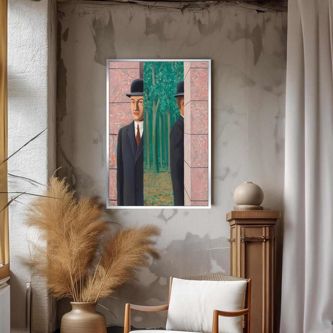 Rene Magritte The Pilgrim Bowler Hat Tree Surrealist Art Poster - Image 3