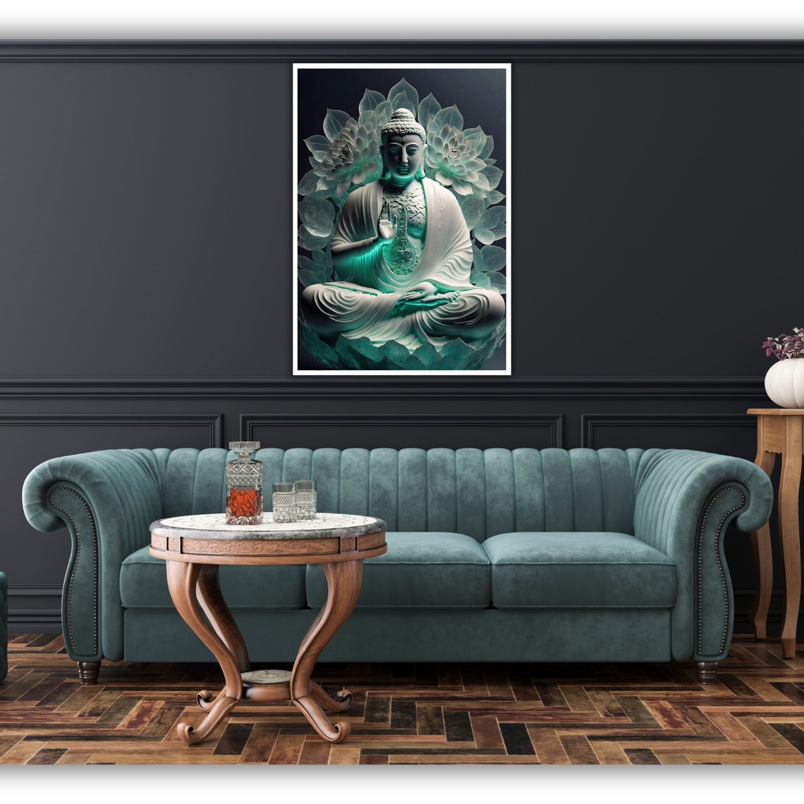 Buddha Print Nature Wall Art Ready To Hang Framed Art Zen Home Decor Spiritual Gift - Image 2