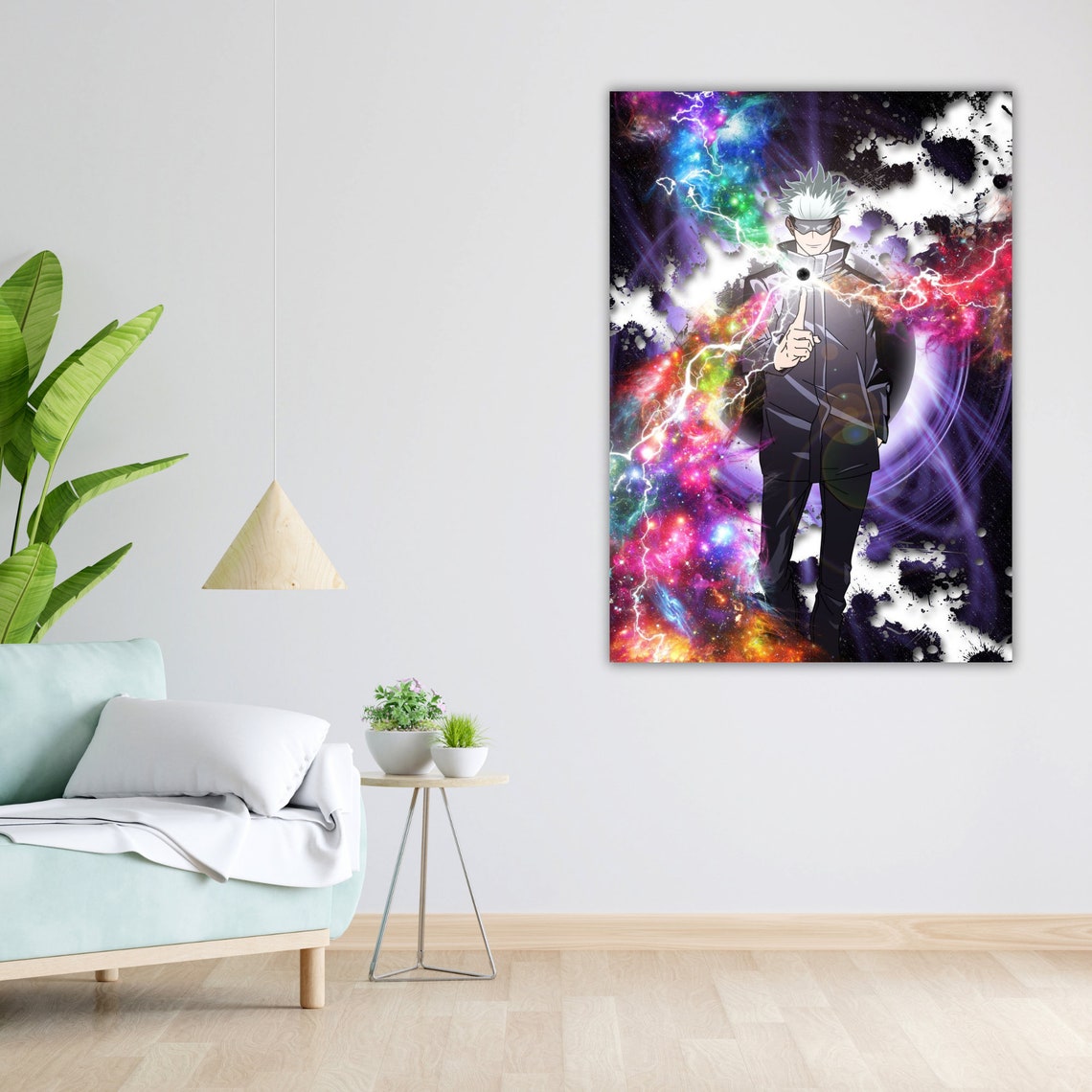 Jujutsu Kaisen Satoru Gojo Anime Print Purple Energy Battle Art - Image 3