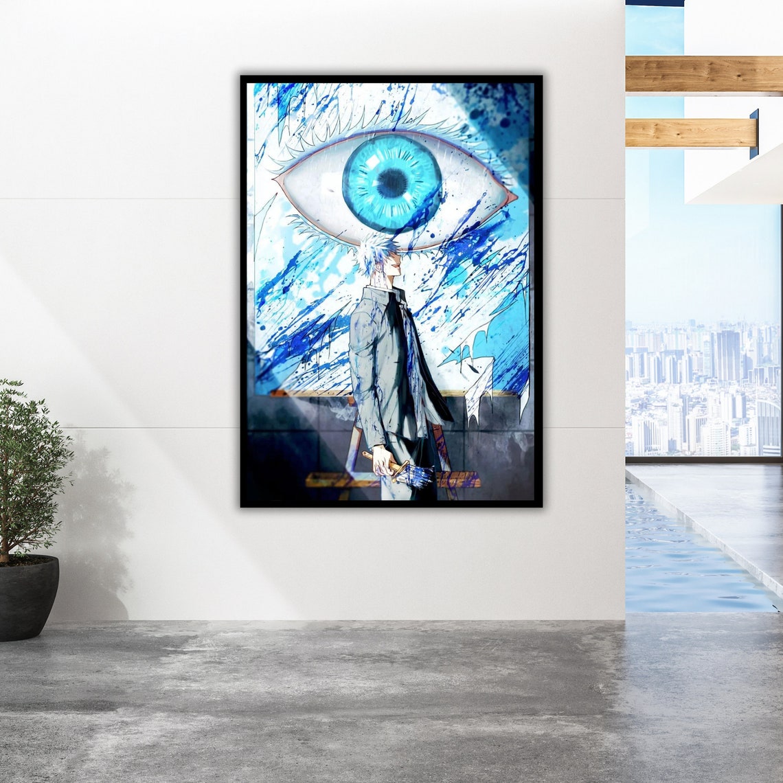 Gojo Satoru Giant Blue Eye Anime Manga Japanese Character Poster - Image 3