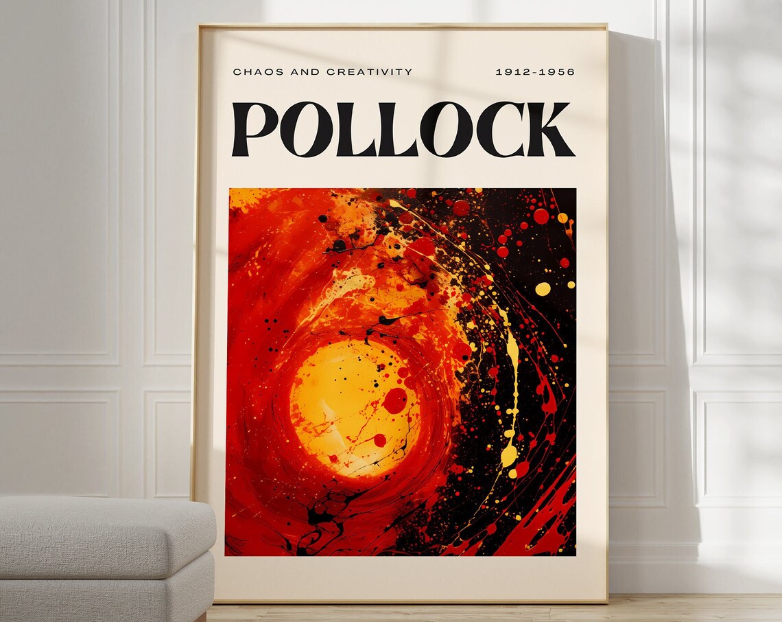 Jackson Pollock Maximalist Decor Poster Print