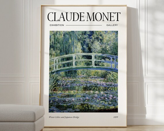 Claude Monet Water Lilies Japanese Bridge 1899 Exhibition Poster