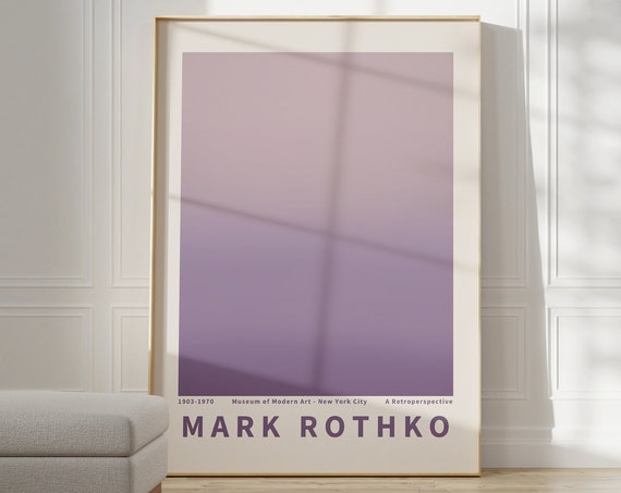 Mark Rothko Poster A Exhibition Print As Housewarming Gift Or Livingroom Decor Mark Rothko Print Birthday Gift Idea Museum Poster