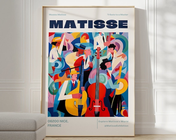 Matisse Papiers Decoupes Black White Organic Cutout Art Poster