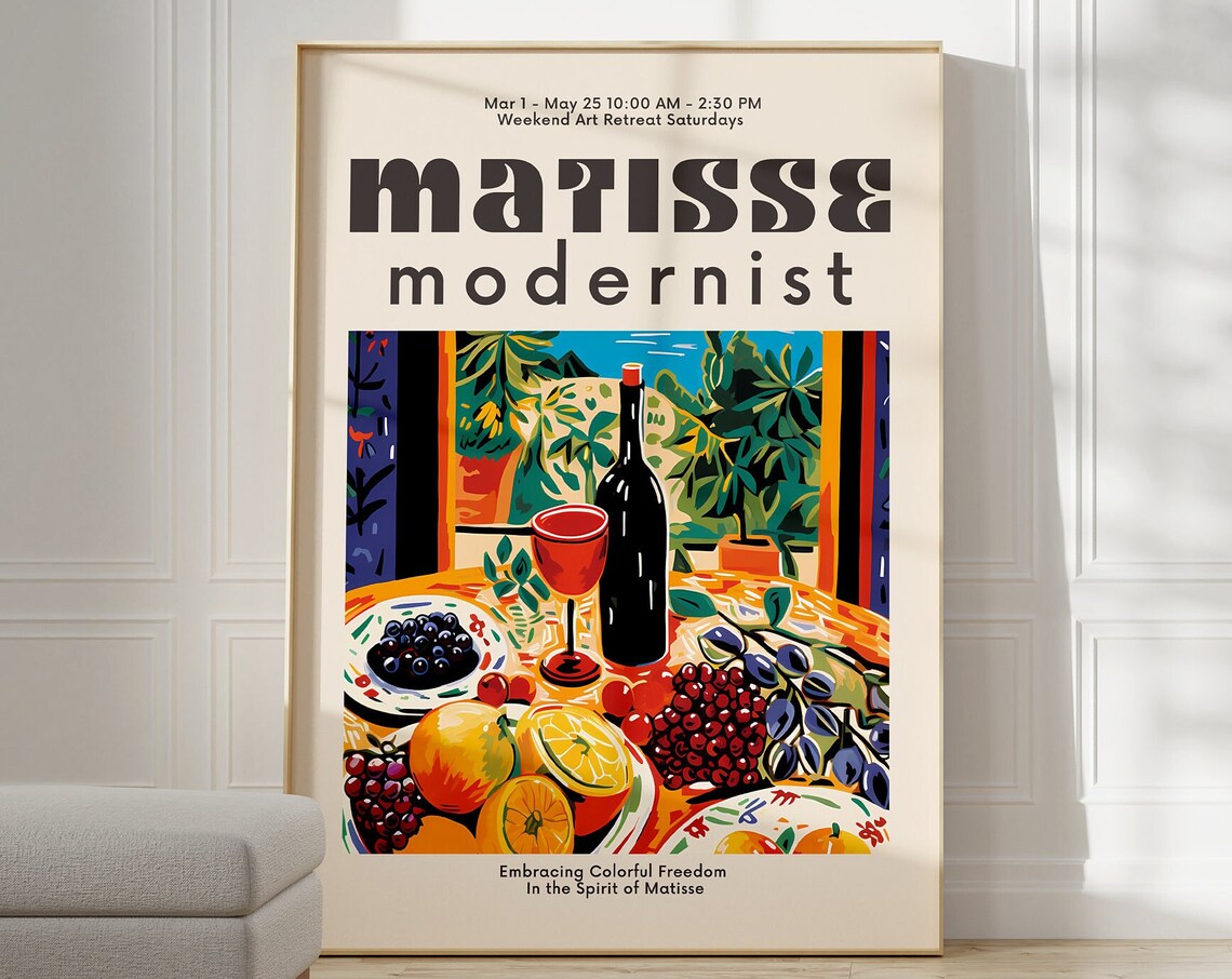 Matisse-Inspired Cut Outs Art Print, Modern Decor