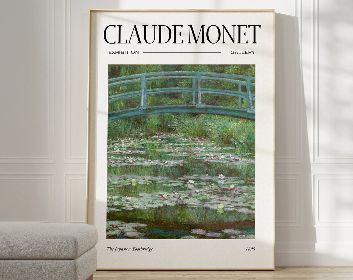 Claude Monet Mid Century Modern Wall Art Print