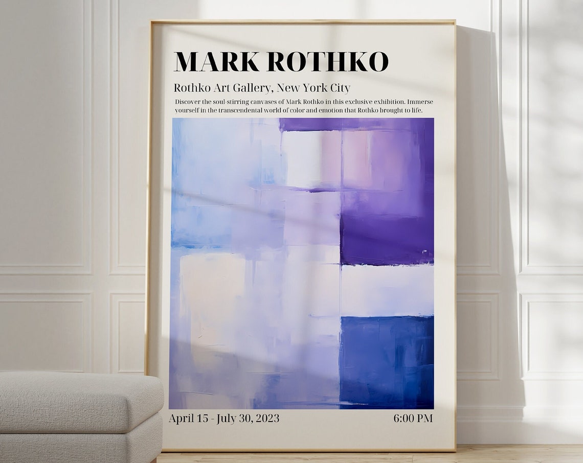 Mark Rothko Purple Blue Color Field Gallery Exhibition Art Poster